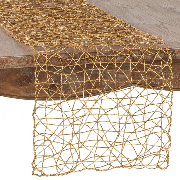 SARO LIFESTYLE 616.GL1672B Galerie Collection Contempo Nest Table Runner, 16"