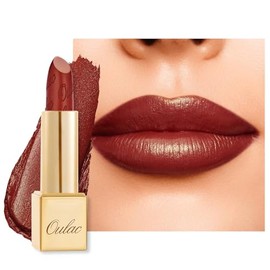 OULAC Lippenstift Metallic Glanz Finish, Rot Langanhaltender Glitzer Lippenstifte, Feuchtigkeit und Glanz f√ºr die Lippen, Intensive Farbe Feine Textur, Vegan, 4.3g (GM13) Daring