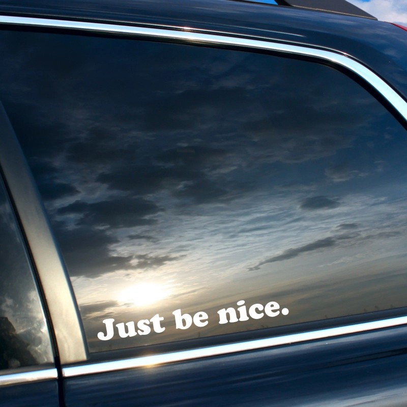 Be Cool Just Be Nice Vinyl Sticker Funny Dad Sticker