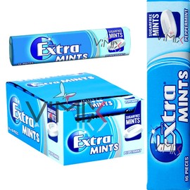EXTRA MINTS PEPPERMINT SUGAR FREE 12 PACKS x 16 PIECES MINTS