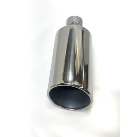 Gearhead Performance Ford Truck Rolled Exhaust Tip Angle Cut 2.5" Inlet 5" Outlet 12" Long