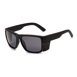 BEASVFE UV400 Polarized Safety Sunglasses – ANSI Z87.1 Certified, 100% UV Protection, Anti-Glare, Impact Resistant (Black Smoke)