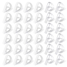 GVSAVY 36pcs Tablecloth Clips, Plastic Tablecloth Clips, Thick Tablecloth Clips, Tablecloth Holder, for Thick and Thin Tables Indoor and Outdoor (Clear and White)