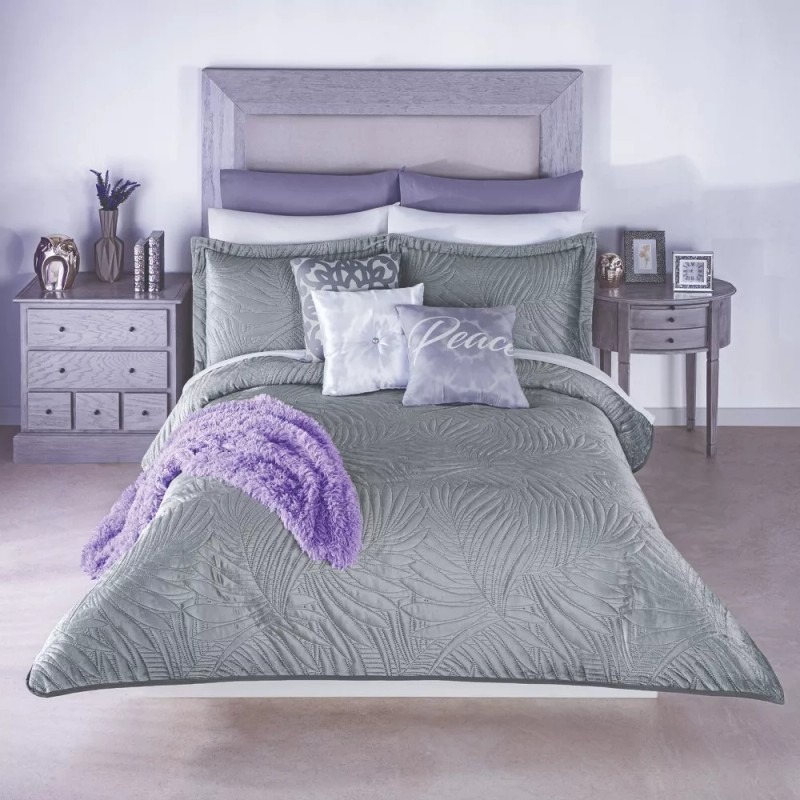 Concord Edredón Ligero Velvet Gris Matrimonial Concord