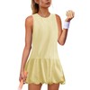 Womens Athletic Tank Mini Dress with Pockets Crew Neck Sleeveless