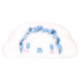 Tees Factory Sanrio Characters Plush Face Pouch, Baby/Cinnamoroll, H4.3 x W 7.9 x D 2.0 inches (110 x 200 x 50 mm) (not including ears) SR-5544402CR