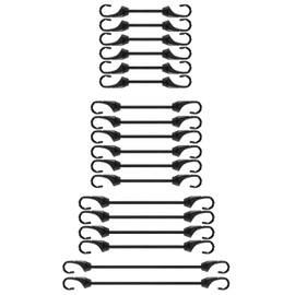 Joneaz 18 pcs Small Bungee Cord with Hooks 2 inch 4 inch 6 inch 9 inch (Mix Size)