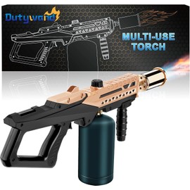 Propane Grill Torch Gun – Cooking Torch Head max. 800,000 BTUs – Culinary Torch Sous Vide – Adjustable Flamethrower for BBQ, Campfire, Charcoal Wood Grills Lighter(Tank Not Included)