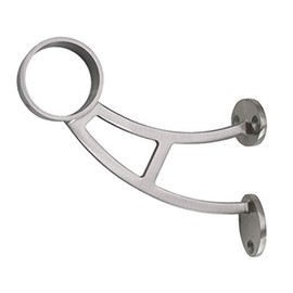 Top Hardware Stainless Steel 316 Grade Bar Mount Foot Rail Bracket for 2" OD Bar Foot Rail Tubing, Satin Finish, 1PC