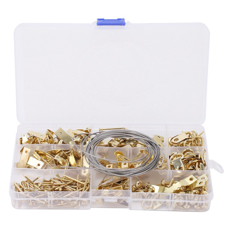 230PCS Photo Frame Hook Kit NonTrace Screw Nail for Wall