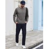 PINSPARK Men Crewneck Sweatshirt Lightweight Long Sleeve Running Sweat Shirts