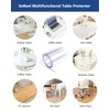 54 Inch Round Clear Plastic Table Protector for Dining Room
