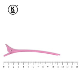 K-Pro - Hair Clips - 15 x Large Hair Clips for Hairdressing Supplies, Pink