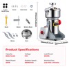 TERUISI Grain Mill Grinder, 800g Electric Grain Mill for Flour,