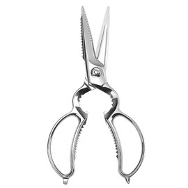 MITSUMOTO SAKARI 22 cm all-steel high-performance kitchen scissors, Japanese multifunctional kitchen scissors, professional removable poultry scissors for cutting chicken, meat and bones