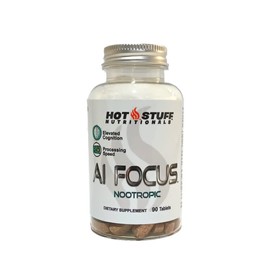 Hot Stuff Nutritionals AI Focus - 90 Tablets. Potent Nootropic for Enhanced Focus, Cognitive Function, and Mental Stamina.