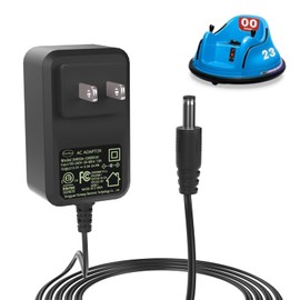 12V Battery Charger for Bumper Car,12V Car Charger for Wiggle Car Ride on Toy Flybar Bumper Car Kidzone Bumper Car Carro Eléctrico para niños 3-7 años