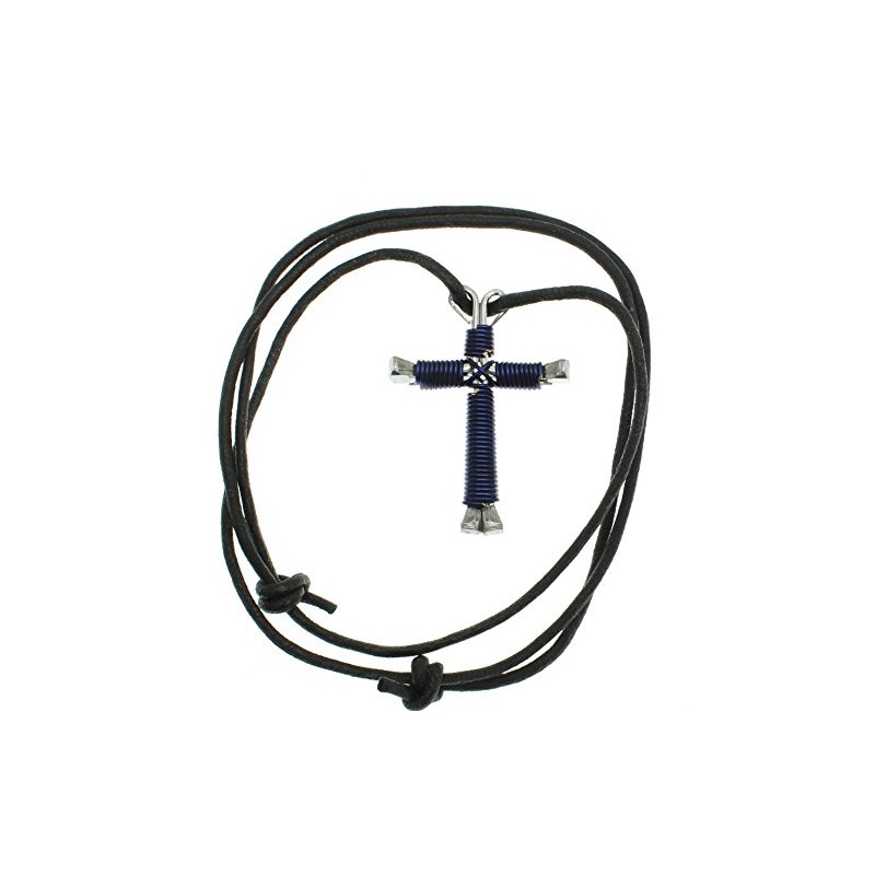 Intercession Horseshoe Necklace (Blue, Navy)