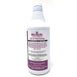 MicroLife Soil & Plant Energy Liquid Organic Concentrate Humic/Fulvic Acid & Molasses Foliar Spray or Root Stimulator, 1 QT