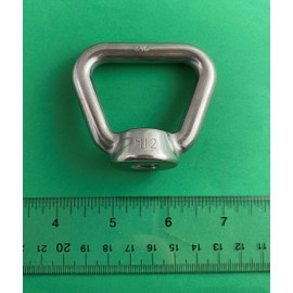2 Pieces Stainless Steel 316 M12 Lifting Eye Nut 12mm Bow Type 80704 US Shape Marine Grade