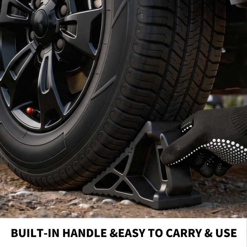 Rubber Wheel Chocks for RV Trailer Upgraded Deformable Design 2