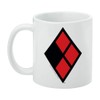 Harley Quinn Diamond Logo White Mug