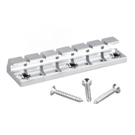 6 String Saddle with Screws Zinc Alloy Bridge Replacement Electric Guitar Accessories Chrome Color