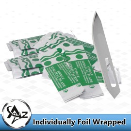 A2Z Scilab Scalpel Blades #60 20 Pcs W/Free Handle #8 Surgical Dental ENT Inst German Grade - 20 Pcs Blade #60