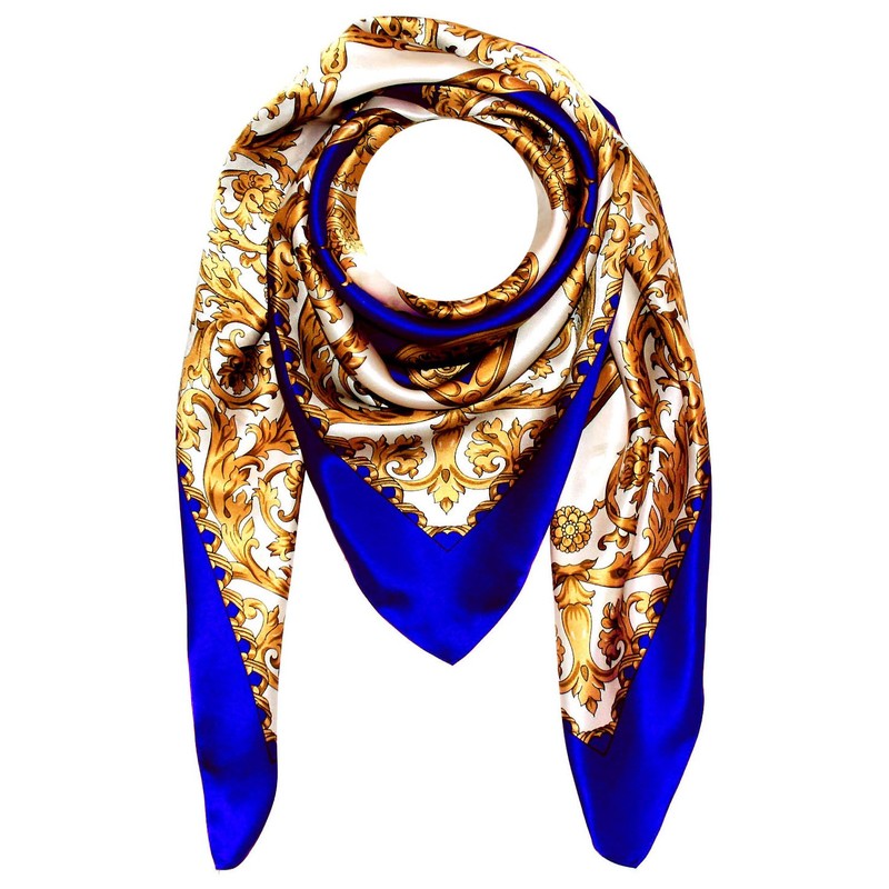 Lorenzo Cana Silk Scarf Elaborately Printed 100% Silk 100 x