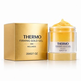 Thermo Firming Gold Gel, Cooling & Warming Body Firming Gel for Smooth Looking Skin, Hydrating Massage Cream for Belly, Thighs, Arms & Hips, Lightweight Skin Care Formula