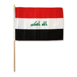 Iraq 12x18in Stick Flag