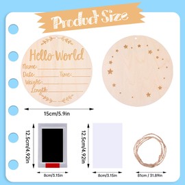 ZEYIYER 1 Set Welcome Baby Sign, 5.9 Inch Hello World Newborn Sign, Baby Name Sign Birth Announcement Sign Newborn Announcement Sign Arrival Sign Announcement Props for Photo Prop