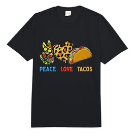 Peace Love Tacos Cute Taco Tuesday Mexican Food Lovers Comfort Colors Adult Heavyweight T-Shirt