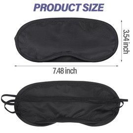 Aneco 50 Pieces Blindfolds Sleep Mask Bulk Eye Mask Shade Cover Blindfolds for Party Games with Nose Pad and Adjustable Strap for Travel Sleep Party Supplies, Black