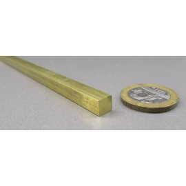 Basic 360 Brass Square Bar 1/4" Thick x 1/4" Wide x 36.0" Length