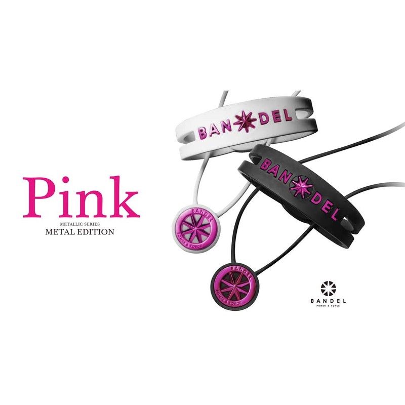 Bandel Necklace Black x Pink 40cm Head 22mm