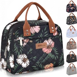 HOMESPON Insulated Lunch Bag for Women Men Lunch Tote Adult Cool Bag Lunch Box Container for Work School Picnic(Floral)