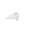 Schuko Angled Plug White with Surge Protection Protective Contact IP20