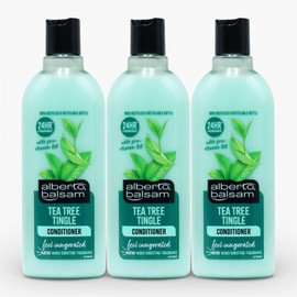 Alberto Tea Tree Tingle CONDITIONER 300ml x 3 – Detangles, Smooths & Refreshes | Minty Invigorating Formula for All Hair Types