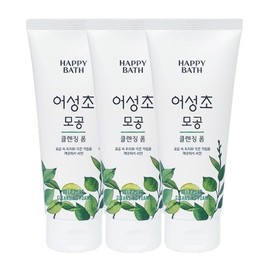 Happy Bath 해피바스 어성초 모공 클렌징폼 200g x3 Happy Bath Mugwort Pore Cleansing Foam 200g x3