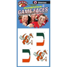 Miami – Waterless Peel & Stick Temporary Spirit Tattoos – 4-Piece – Alternating logo