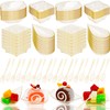 Norcoin 280 Pcs Mini Appetizer Plates with Spoons Forks Set