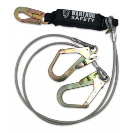 Warthog Safety Linea De Vida Acero Doble Gancho Grande 183 Cms Certificado