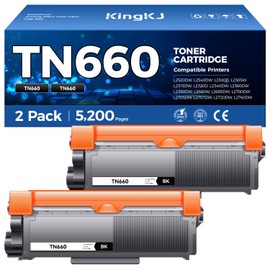 TN660 Black Toner Cartridge 2-Pack Replacement Compatible for Brother TN-660 TN630 Toner HL-L2380DW HL-L2320D HL-L2340DW DCP-L2540DW MFC-L2700DW MFC-L2720DW HL-L2300D HL-L2360DW DCP-L2520DW Printer
