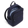 Vera Bradley Women's Small Recycled Cotton Bookbag Backpack, Classic Navy