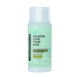 Seasons Love Your Skin protector solar facial en gel con manzana verde FPS 50 100 ml | textura ligera y refrescante | todo tipo de piel | protección UV y rápida absorción