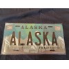 Alaska Metal License Plate Green Nothern Lights 6" X 12" Souvenir Novelty Plate
