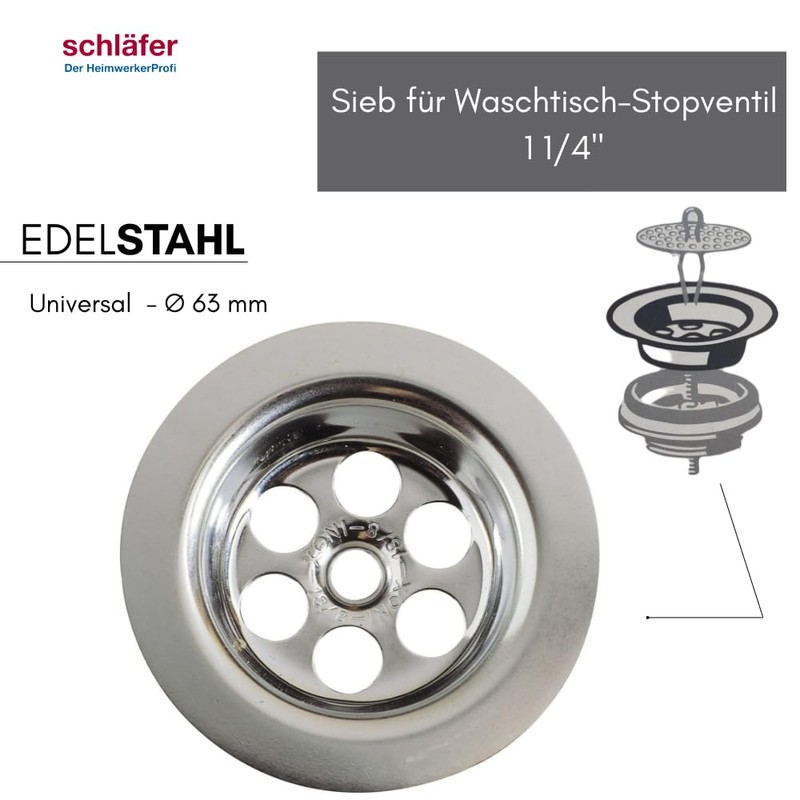 Schläfer 4397192 - Diameter 63 mm - Replacement Strainer for