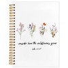 WUCHJ Wildflower Christian Notebook, Luke 12:27 Bible Verse Journal, Religious