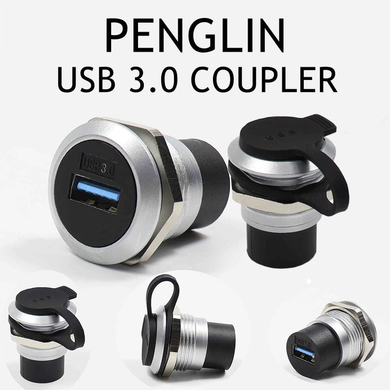 PENGLIN 2Pack USB 3.0 Panel Mount Coupler, USB Pass Through